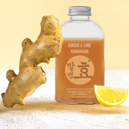 ginger & lime kombucha.