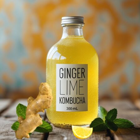ginger and lime kombucha.